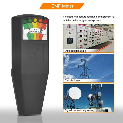 EMF Meter With 5 LED Magnetic Field Detector For Home Office And Outdoor Inspections A Go To Ghost Hunting Gadget