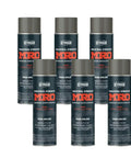 Pack of 6 Industrial Grade MRO High Solids Spray Paint in Stainless Steel Finish 16 Ounce Cans, rust and heat resistant.