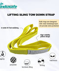 1 Inch By 3 Foot Rigging Straps Heavy Duty Lifting Sling With Twisted Eye Web Sling Tree Saver Recovery Strap 1600 Lb