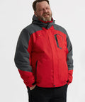 Men's Mountain Waterproof Ski Snow Jacket Insulated Windproof Rain Shell Built For Skiing Snowboarding Hiking Mountaineering Camping And Outdoor Adventures In Oriental Red