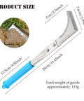 Crack Weeder Sawtooth Wave Manual Weeding Tool Stainless Steel Garden Scythe For Moss Cracks And Edges 11.42 Inch Lightweight