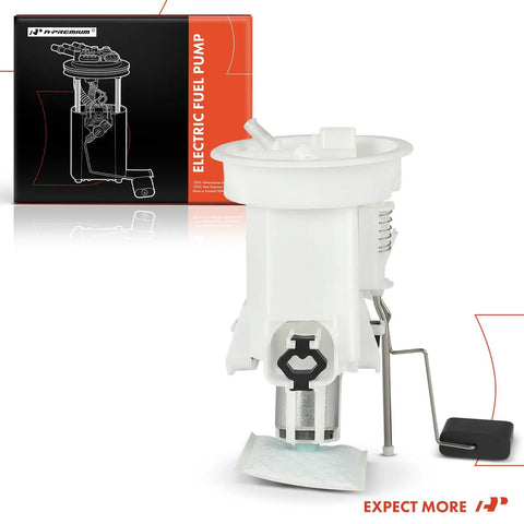 Top Tier Electric Fuel Pump Module Assembly For BMW 318i 318Is 318Ti 325is M3 1991 Through 1995 Straight Bolt On Plug And Play OE Style Drop In Setup Performance, front view with packaging.