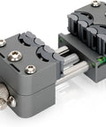 Upgraded Eight Jaw Mini Fractal Vise With 90Mm Wide Opening, gray aluminum clamping tool with self-adjusting jaws.