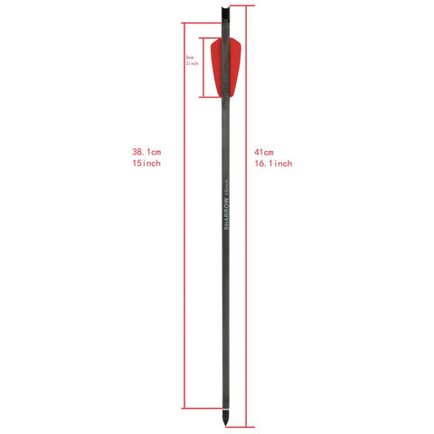 Carbon Crossbow Bolts 15 Inch With 100 Grain Removable Tips For Hunting Target Shooting Archery Arrows Red Bolt Dimensions