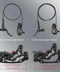 4 Piston Mountain Bike Hydraulic Disc Brake Set For Front Right 800mm And Rear Left 1400mm E Bike Brakes Display
