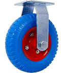 Eight Inch Caster Wheel Set Four Beefy Heavy Duty Flat Free Casters With 360 Degree Swivel And Fixed Plate 220 Lb Capacity Per Wheel