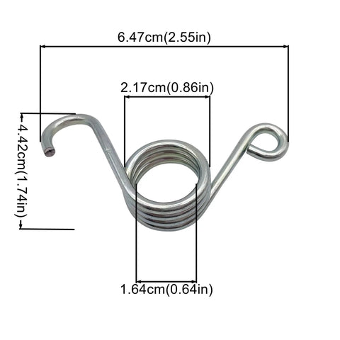 Go Kart Throttle And Brake Pedal Return Spring Set 9502 9503 zinc plated steel replacement with dimensions in centimeters