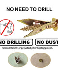 Self Drilling Drywall Anchors Kit, 400 Pieces, Quick Tap In No Drill Needed, Heavy Duty Wall Fasteners For Sheetrock Gypsum Board And Hollow Walls, 12mm x 40mm, Anti Loosening Grip Teeth, Wide Surface Support. self-drilling anchor shown with no drilling and no dust