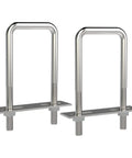 Two Sets Of 304 Stainless Steel Square U Bolts With M8 Nuts, 2.75 Inch Inner Width, 4.33 Inch Length, Frame Plate Included, Heavy Duty Hardware