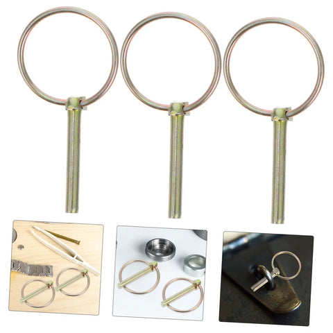 8 Piece Heavy Duty Lynch Pin Set With Spring Retainer Rock Solid Locking Pins For Trailers Mowers And Equipment Built To Last For Enhanced Durability And Safety Easy To Install And Keep Your Gear Locked In. metal lynch pins with spring retainers for trailers and equipment