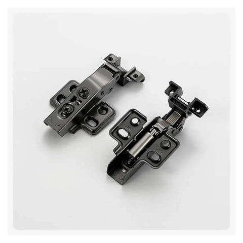 Premium Heavy Duty Soft Close Cabinet Hinges Featuring Quick Install Hydraulic Dampers For Full Cover Kitchen Cupboards And Bathroom Vanity Doors Rock Solid Construction, visible from the top, showcasing the durable iron construction.