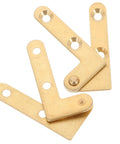 Brass Invisible Door Hinges Set Down Pivot Concealed Design Hidden Pivot Hinge for Cabinets and Closets, sleek golden finish