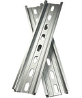 Two Piece Aluminum DIN Rail Slotted RoHS Compliant 8 Inch Long 35mm Wide 7.5mm High Heavy Duty Mounting Rail for Industrial Panels