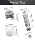 Heavy Duty Metal Furniture Connector Kit Featuring Hella Sturdy Cam Lock Fittings size diagram with measurements of components.