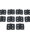 10 pack of small black plastic butt hinges with door bearing, 30x40mm, for cabinets or mini doors, pre drilled countersunk holes