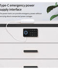 Fingerprint Cam Lock For Cabinets And Furniture Doors With No Drill Easy Install, shown with Type-C power interface.