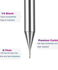 SpeTool O-flute router bit, 1/4 in shank, 1/32 in cutting diameter; upcut, single-flute solid carbide end mill
