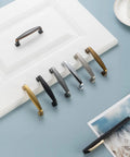 Square Arch Cabinet Pull In Oil Rubbed Bronze, 3 Inch Center-To-Center Screws, 25-Pack shown with other metal finishes
