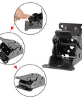 Eight Pack 0 To 90 Degree Folding Hinges Built Tight For Smooth Home Improvements Beefy Self Locking Steel Brackets Handling 500 Pounds Without Any Hassle Comes With All Hardware showing detailed views and mechanism.