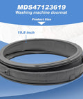Washer Door Gasket Replacement MDS47123619 For Front Load Washers 19.8-inch diameter view
