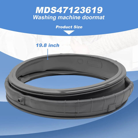 Washer Door Gasket Replacement MDS47123619 For Front Load Washers 19.8-inch diameter view