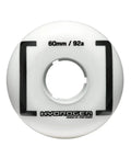 60mm Inline Skate Wheels 92A For Street And Park, 4 Pack, Premium Formula With Solid Core, White