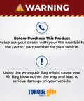 Warning notice advising VIN verification before buying Heavy Duty Double Convoluted Air Spring Bag Replacement For 6926 Series Rides Built To Take A Beating On Rough Roads 4.10 Inch Tall 6.31 Inch Top Plate Width 7.7 Pound Weight Leak Tested Fits Firestone Contitech Goodyear 6926 Matchups.