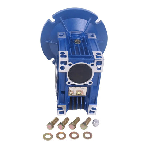 Worm Gear Speed Reducer 10 To 1 Ratio 56C Mount Hollow Shaft Output 637 Lb In 2.06 HP At 1750 RPM Heavy Duty Industrial Gearbox