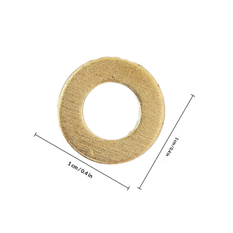 Top Notch 50 Pack M5x10x1.0 Copper Flat Washer Set With Brass Sealing Gaskets For Tight Electrical Fasteners And Serious Hardware Projects That Need A Secure Hold. Brass M5 washer, 10 mm OD, 1 mm thick