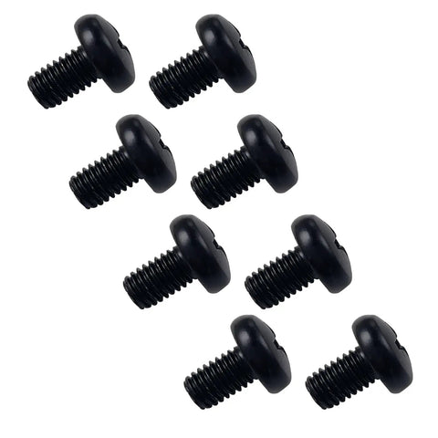 Black M6-1.0 X 10mm Rear License Plate Screws 18-8 Stainless Steel Phillips Pan Head Bolt-On Compatible With Audi And VW 8 Pack