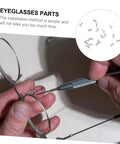 Eyewear Repair Kit With Replacement Screws For Glasses Sunglasses And Wire Frame Eyewear, Quick And Easy Fix Tools shown