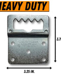 Heavy Duty Taxidermy Wall Hangers Two Pack For Big Game Trophy Displays Featuring Precision Leveling Brackets Hella Strong Steel Design No Sweat Setup For Straight Up Perfect Angles, 3.75x3.25 inches zinc coated steel