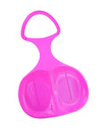 All Ages Snow Sled Lightweight Sledding Board For Winter Fun, Cold Resistant Flexible PP Plastic, Dark Pink