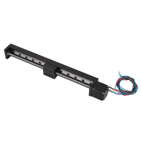 Heavy Duty Linear Guide Rail Slide Actuator Featuring Precision 200mm Stroke, Smooth Riding Stage Motion Module for X Y Z Axes, alloy chassis.