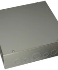 12x12x4 Inch Steel Pull Box With Screw Cover And Knockouts For Commercial And Industrial Wiring Gray UL 50 Enclosure