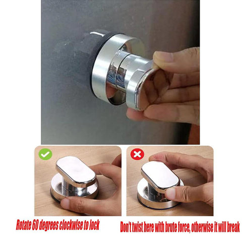 Glass Handle With Suction Cup No Holes Needed For Bathroom Cabinets Sliding Doors And Shower Areas Made From Durable ABS supports up to 16.5 lbs
