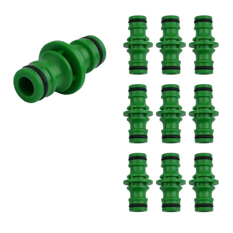 10 Pack Double Male Hose Pipe Connectors Quick Connect ABS Plastic With Rubber O Ring For Garden Watering And Irrigation, product view