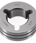 Knurled V Groove Drive Roll For MIG Welder Wire Feeder 0.030 0.035 0.045, metal roller, labeled 1.2MM and 60K