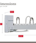 Easy Ice Maker Replacement For Refrigerators with dimensions 9.75x5.5x5.5 inches, side view with On/Off switch