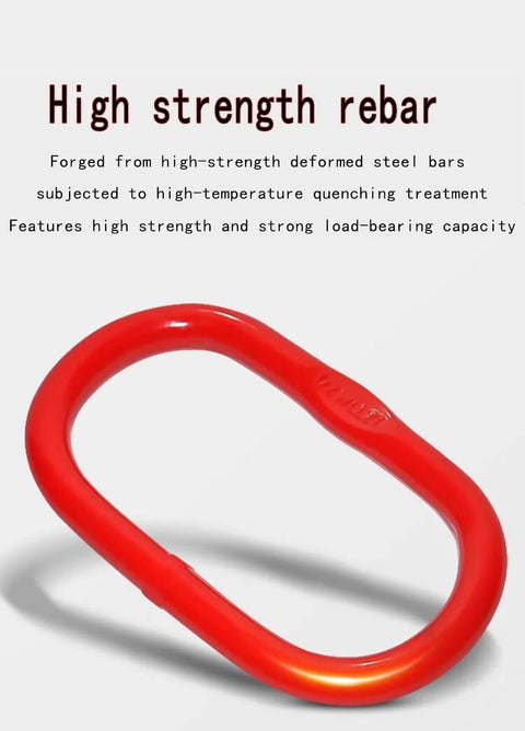 Oblong Master Link Heavy Duty Lifting Ring Grade 80 Alloy Steel For Rigging And Hoisting, Anti Rotation Oval Design, High Strength