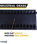 Tough As Nails Heavy Duty Cable Protector Ramp 3 Channel 1 Piece 36 Inch Long Black And Yellow Cord Cover With 44000 Lbs Capacity
