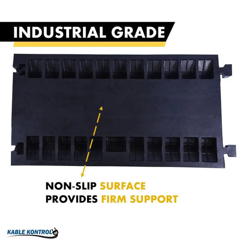 Tough As Nails Heavy Duty Cable Protector Ramp 3 Channel 1 Piece 36 Inch Long Black And Yellow Cord Cover With 44000 Lbs Capacity