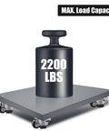 Heavy Duty Leveling Casters Set Of 4 With Beefy 2200Lbs Load Capacity Adjustable Leveling Feet Retractable Swivel Industrial Plate Casters