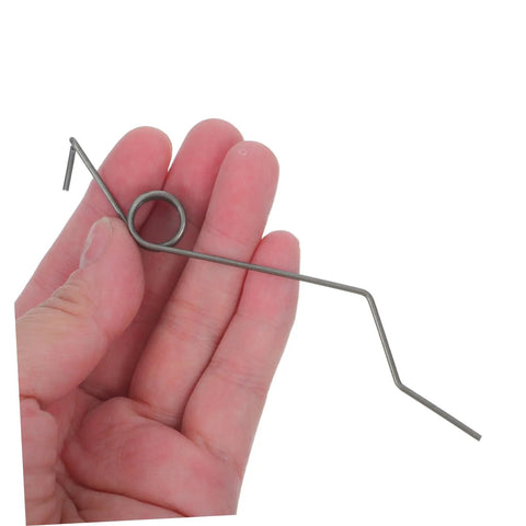 Upgrade Your Trash Bin With These 6 Black Iron Torsion Spring Replacement Kits Made For Kitchen Garbage Cans And Waste Baskets Featuring Quiet Operation Perfect For Home Or Office Use To Fix Broken Lids Fast black iron torsion spring in hand