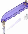 Professional Pistol Grip Oil Feed Glass Cutter With Tungsten Carbide Wheel Stained Glass Cutting Tool, ergonomic purple handle, cuts 2mm to 12mm.