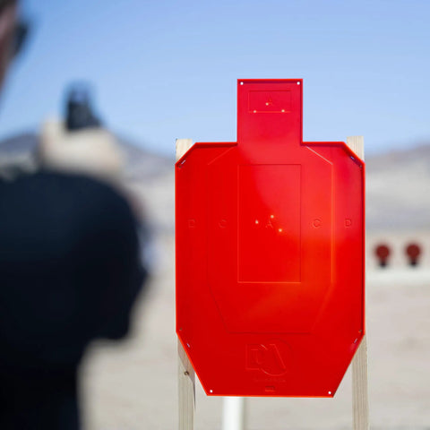 Full Size Self Healing Silhouette Reactive Shooting Target For Range Training Indoor And Outdoor Practice Pistol And Rifle Drills