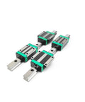 High Precision Linear Guide Rail Kit 4 Pcs HGH15CA HGW15CC Low Friction Block Bearing For CNC Machine Smooth Glide Motion With Easy Install And Zero Maintenance Needs For Serious DIY Pros, four blocks on rails