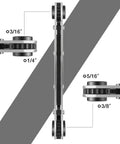 HVAC Service Wrench Kit With Hex Bit Adapter For Air Conditioning And Refrigeration Repair, showing 1/4, 3/8, 3/16, 5/16 inch bits