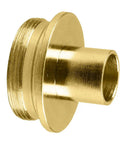 ShopReady Brass Router Template Guide With DeadOn Lock Nut 17 32 By 5 8 Inch close-up view of brass router bushing for cabinet work.