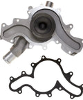 Premium Engine Water Pump Direct Fit Replacement 43279 with gasket in steel, designed for vehicle cooling systems.